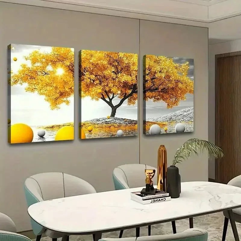 3pcs Elegant Breathtaking Nature Leaf Pattern Wall Art Set Canvas Framed 40x60cm - High Quality Print 100% Australian Made Wall Canvas Ready to Hang
