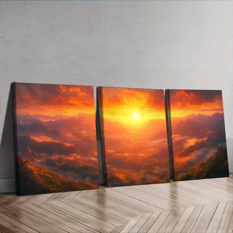 3pcs Art Deco Modern Contemporary Wrapped   Wall Art Set Canvas Framed 40x60cm - High Quality Print 100% Australian Made Wall Canvas Ready to Hang