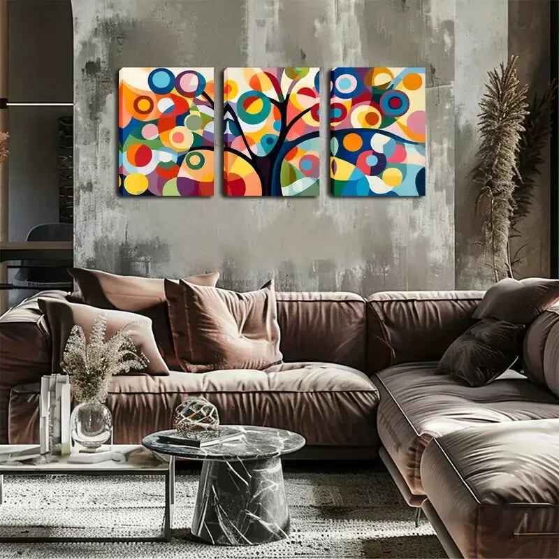 3pcs  An Abstract Tree l Wall Art Set Canvas Framed 40x60cm - High Quality Print 100% Australian Made Wall Canvas Ready to Hang