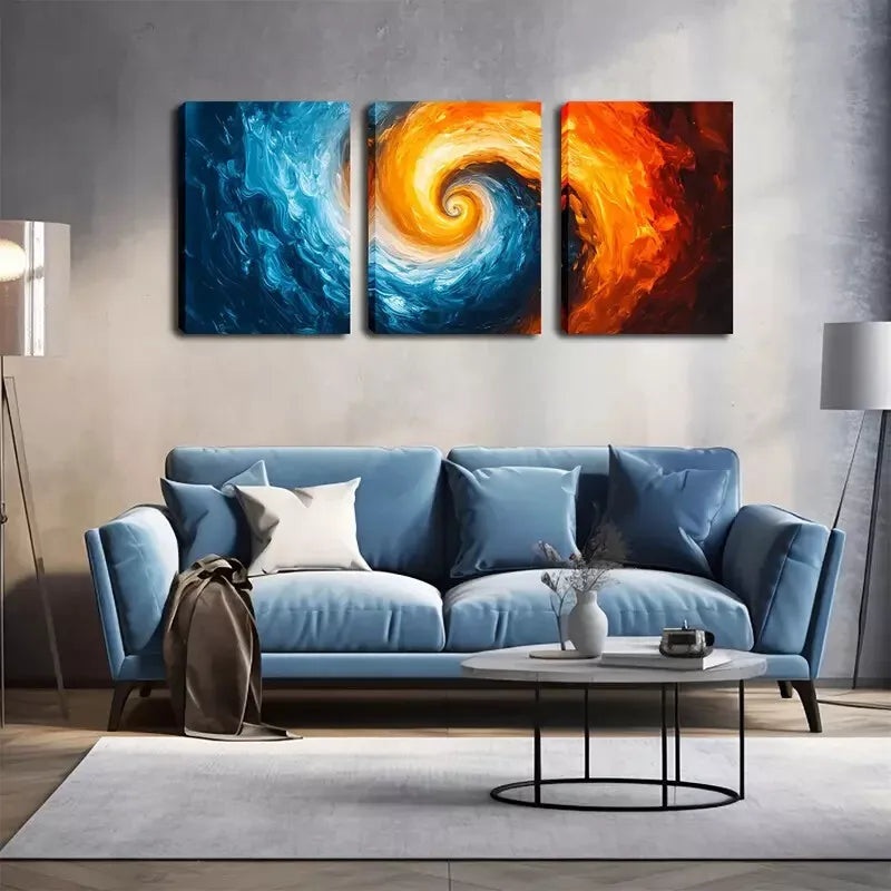 3pcs Abstract Display of The Galaxy  Wall Art Set Canvas Framed 40x60cm - High Quality Print 100% Australian Made Wall Canvas Ready to Hang