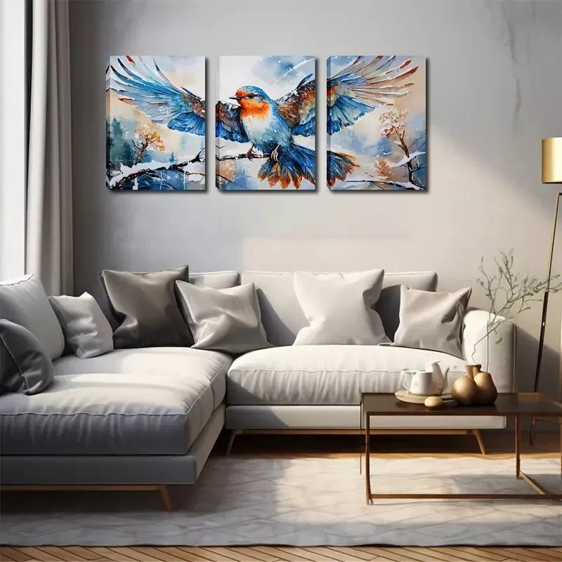3pcs  Exquisite Design, a Bird about to Take Off  Wall Art Set Canvas Framed 40x60cm - High Quality Print 100% Australian Made Wall Canvas Ready to Hang