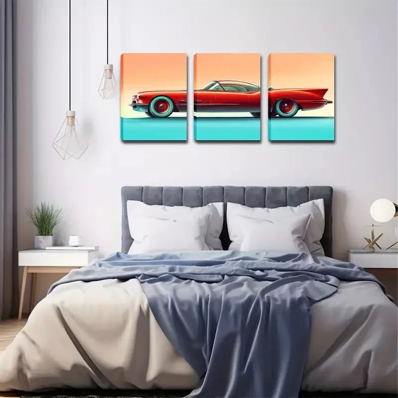 3pcs   Incredible Car, Attractive Artwork  Wall Art Set Canvas Framed 40x60cm - High Quality Print 100% Australian Made Wall Canvas Ready to Hang