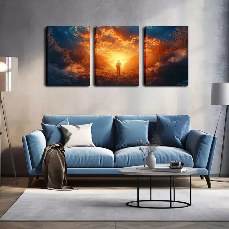 3pcs ,People In Dreams  Wall Art Set Canvas Framed 40x60cm - High Quality Print 100% Australian Made Wall Canvas Ready to Hang