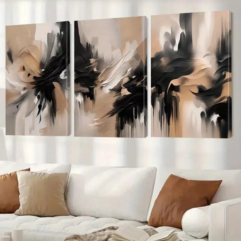3pcs Abstract Canvas Wall Art Set Canvas Framed 40x60cm - High Quality Print 100% Australian Made Wall Canvas Ready to Hang