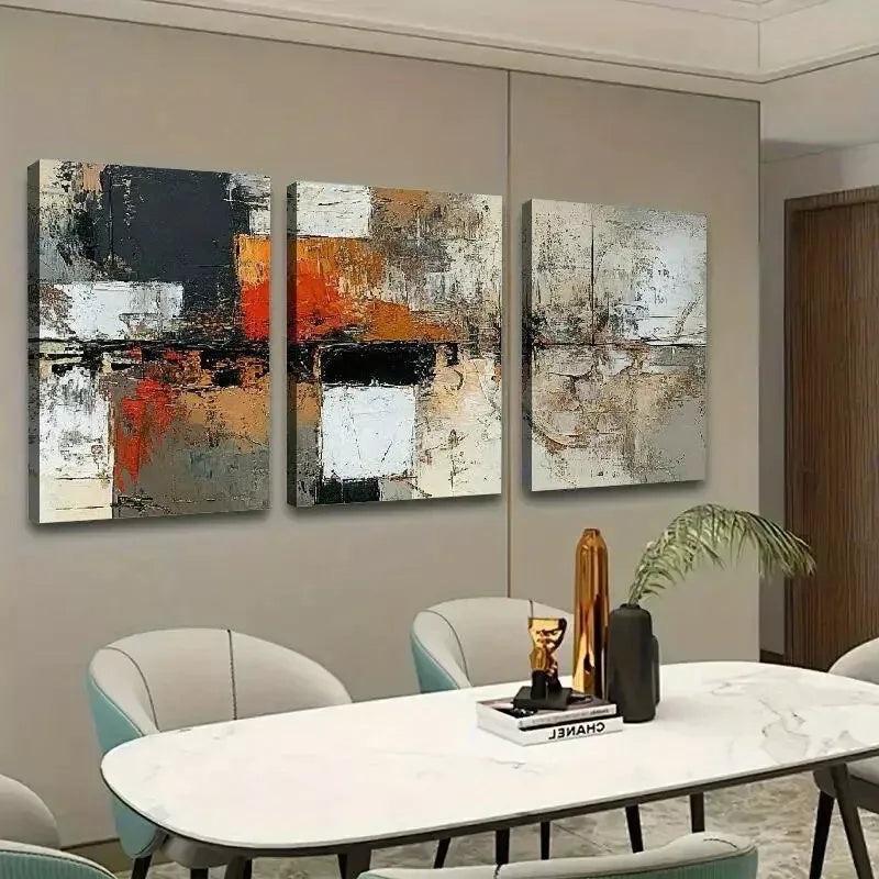 3pcs Color Abstract Design Canvas Framed 40x60cm - High Quality Print 100% Australian Made Wall Canvas Ready to Hang