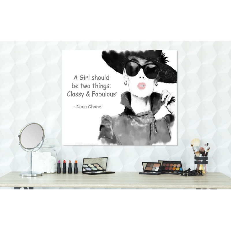 Fashion Girl with Hat Artistic Fashion Print 100% Australian Made