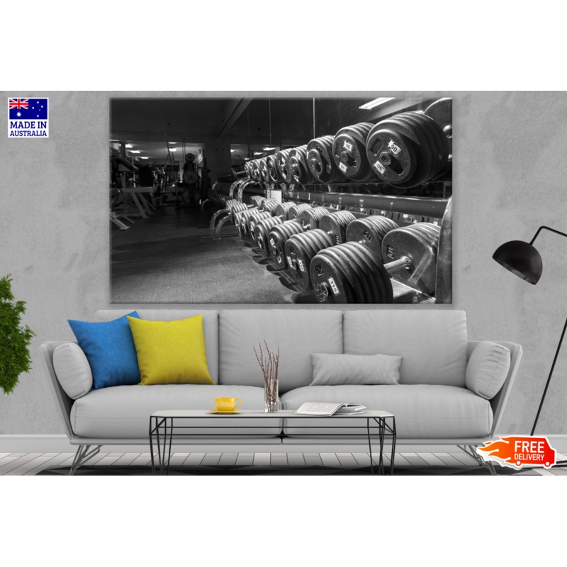 Gym Equipments B&W Photograph Print 100% Australian Made