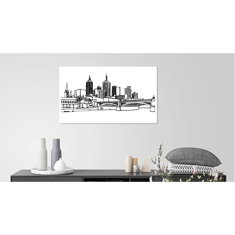 MELBOURNE  Minimalist  LINE ART Modern Print 100% Australian Made