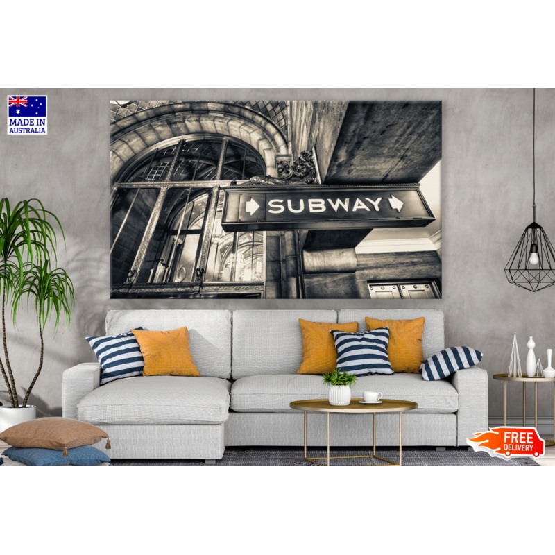 Subway Building B&W Photograph Print 100% Australian Made