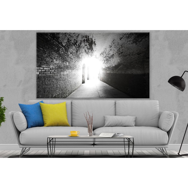 Twilight Street Tunnel B&W Print 100% Australian Made