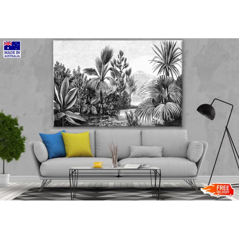 B&W Forest Painting Print 100% Australian Made