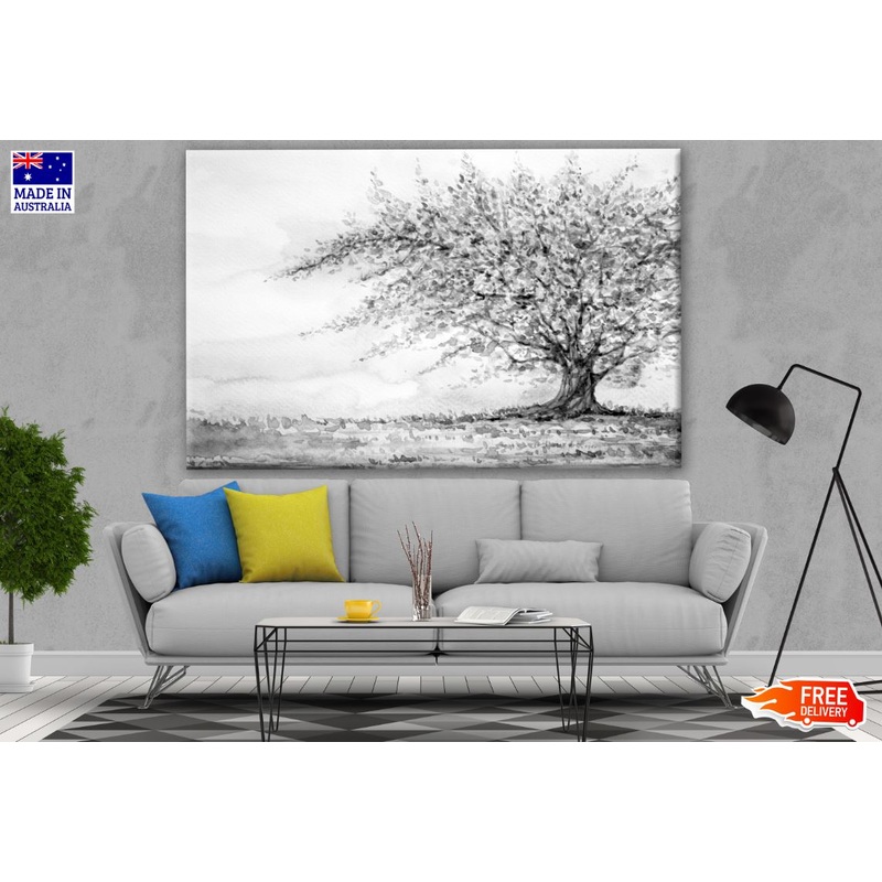 B&W Tree Painting Print 100% Australian Made