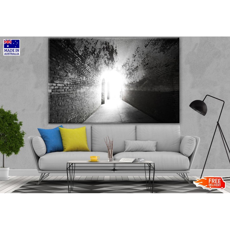 B&W Tunnel Photograph Print 100% Australian Made