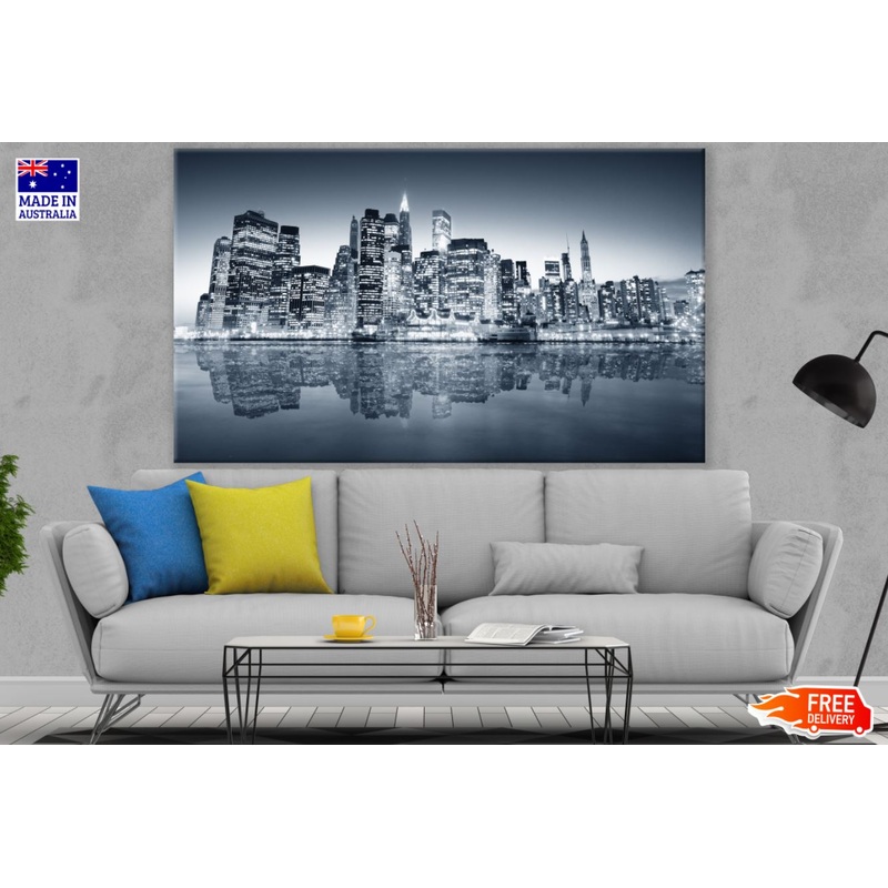 City Buildings View B&W Photograph Print 100% Australian Made