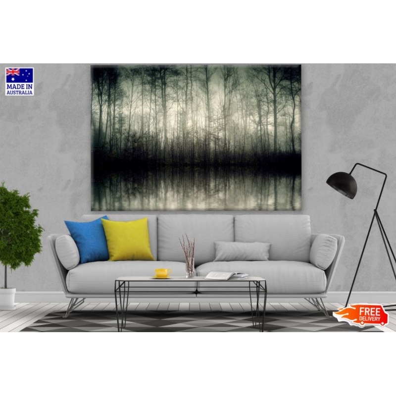 Misty Dark Forest B&W Photograph Print 100% Australian Made