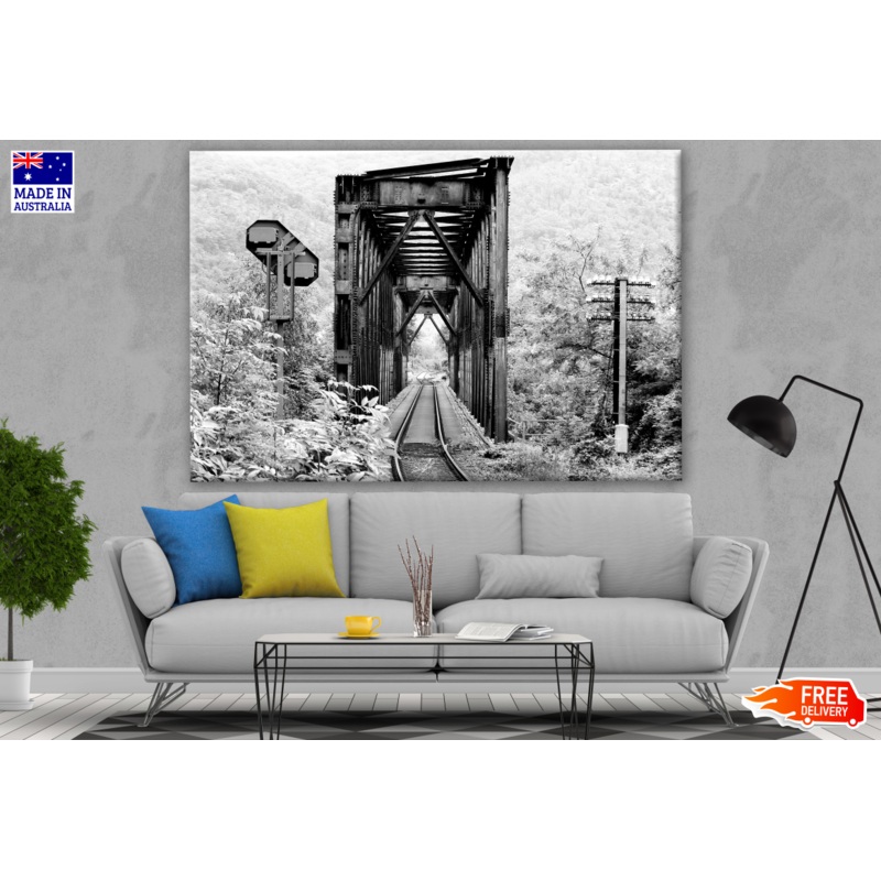 Rail Bridge B&W Photograph Print 100% Australian Made
