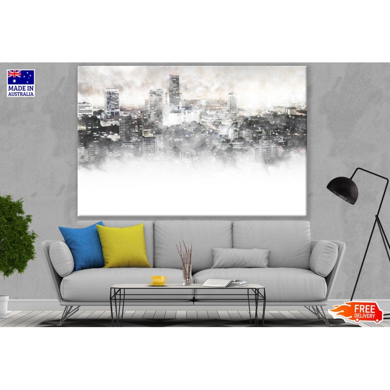 City Building Watercolor Painting Print 100% Australian Made