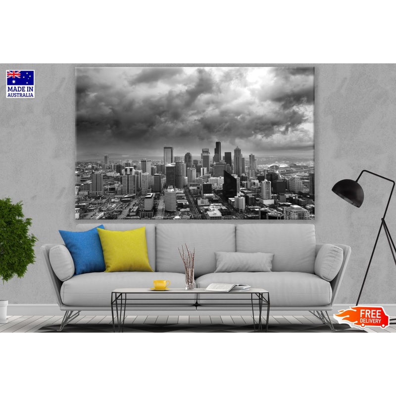 City Sky View B&W Photograph Print 100% Australian Made