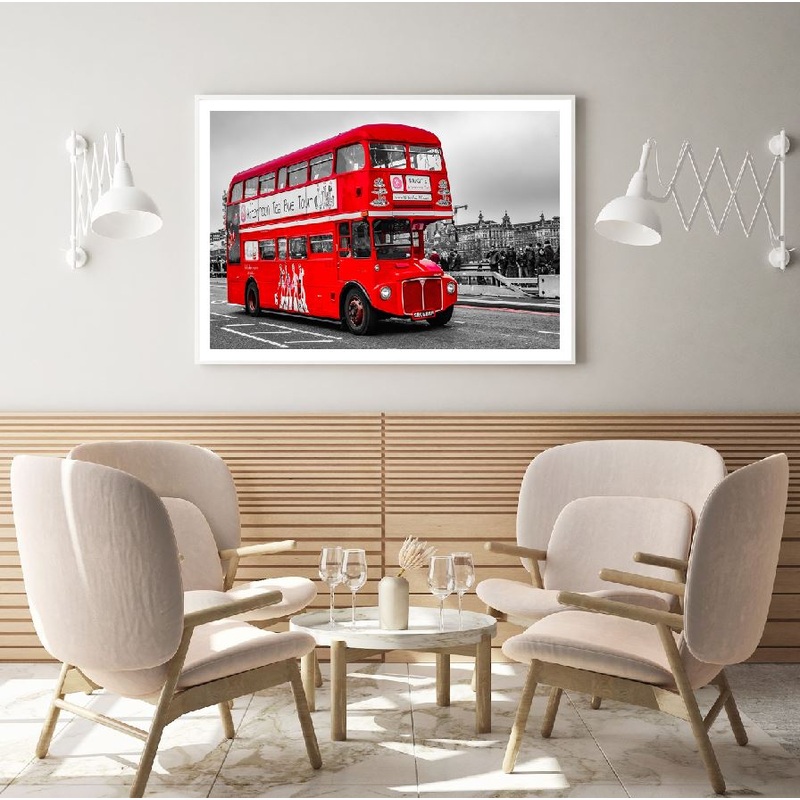 Double Decker Bus Photograph Home Decor Premium Quality Poster Print Choose Your Sizes