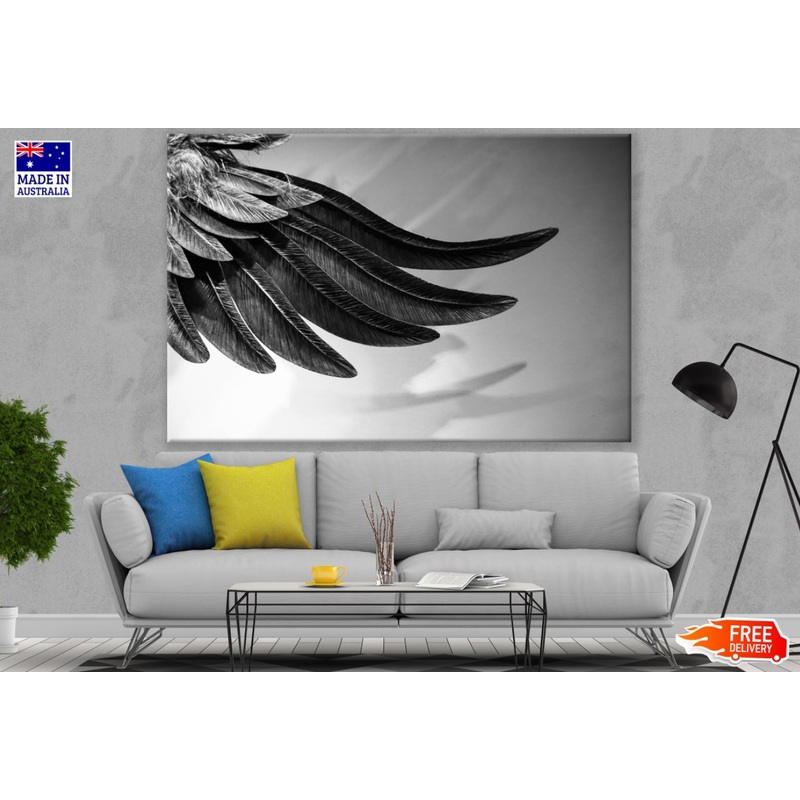 Feathers Closeup B&W Photograph Print 100% Australian Made