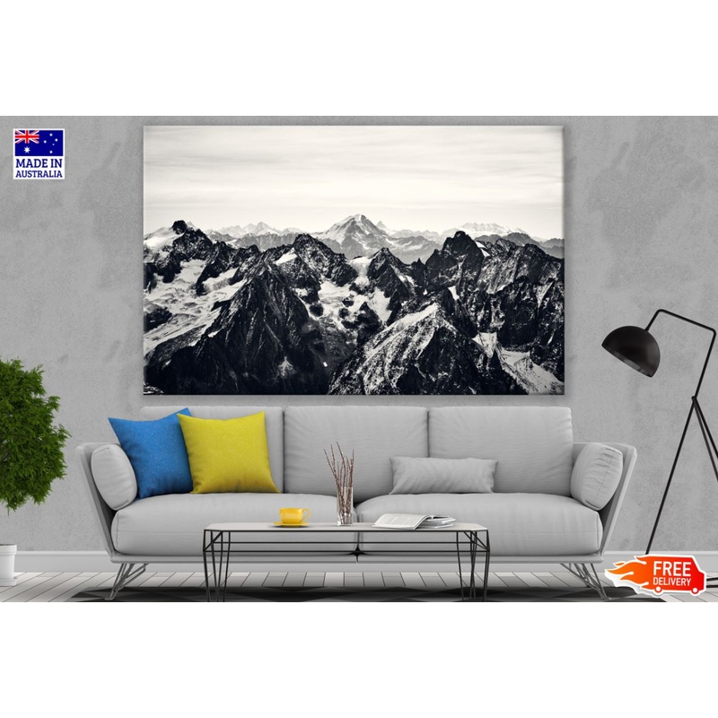 Mountain Scenery B&W Photograph Print 100% Australian Made