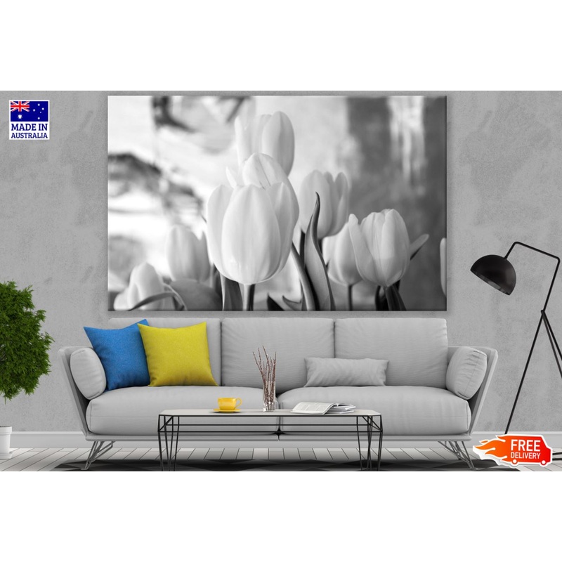 White Flowers B&W Photograph Print 100% Australian Made