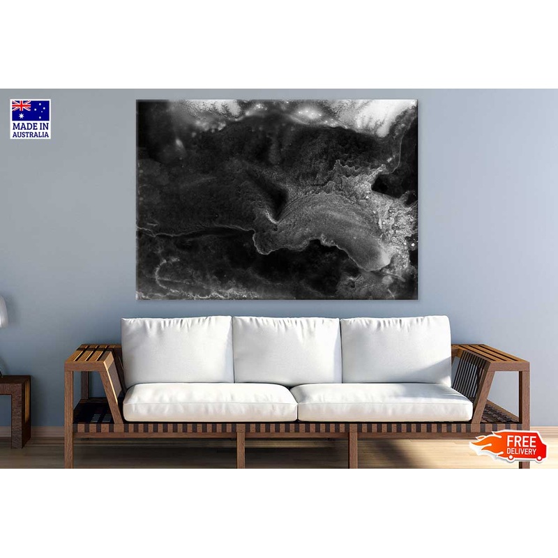 B&W Stone Rocks Abstract Design Print 100% Australian Made