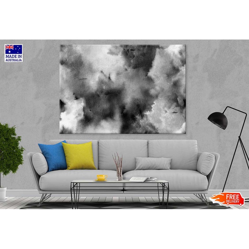B&W Watercolor Painting Abstract Design Print 100% Australian Made