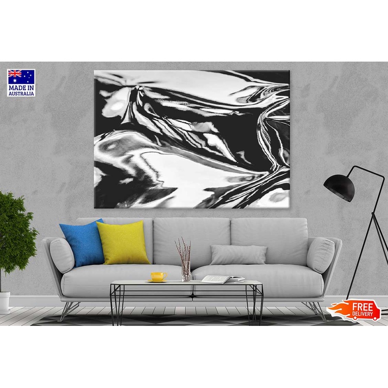 B&W Wave Pattern Abstract Design Print 100% Australian Made