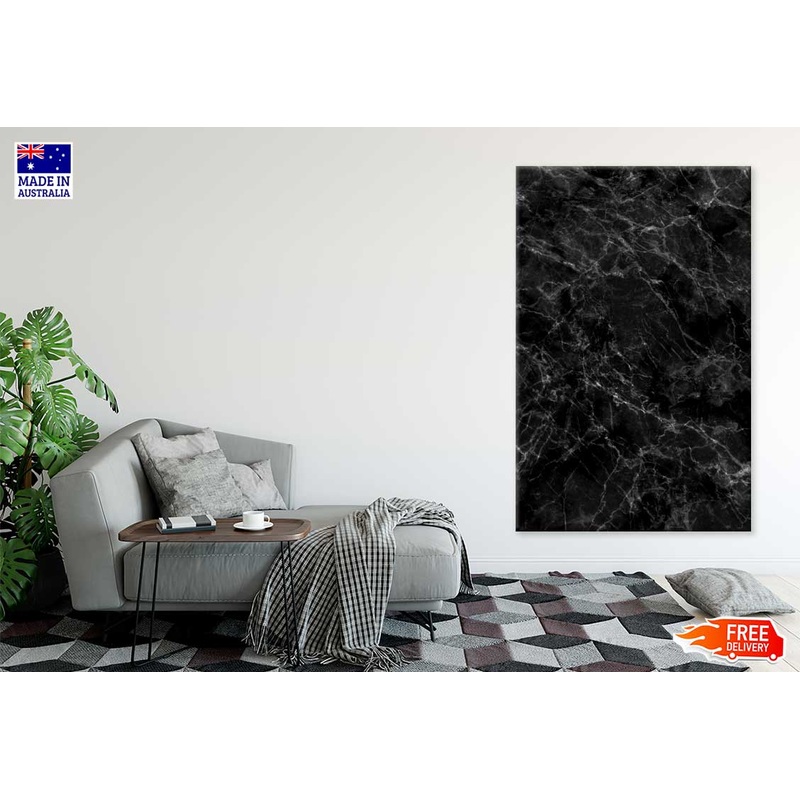 Black Marble Abstract B&W Design Print 100% Australian Made