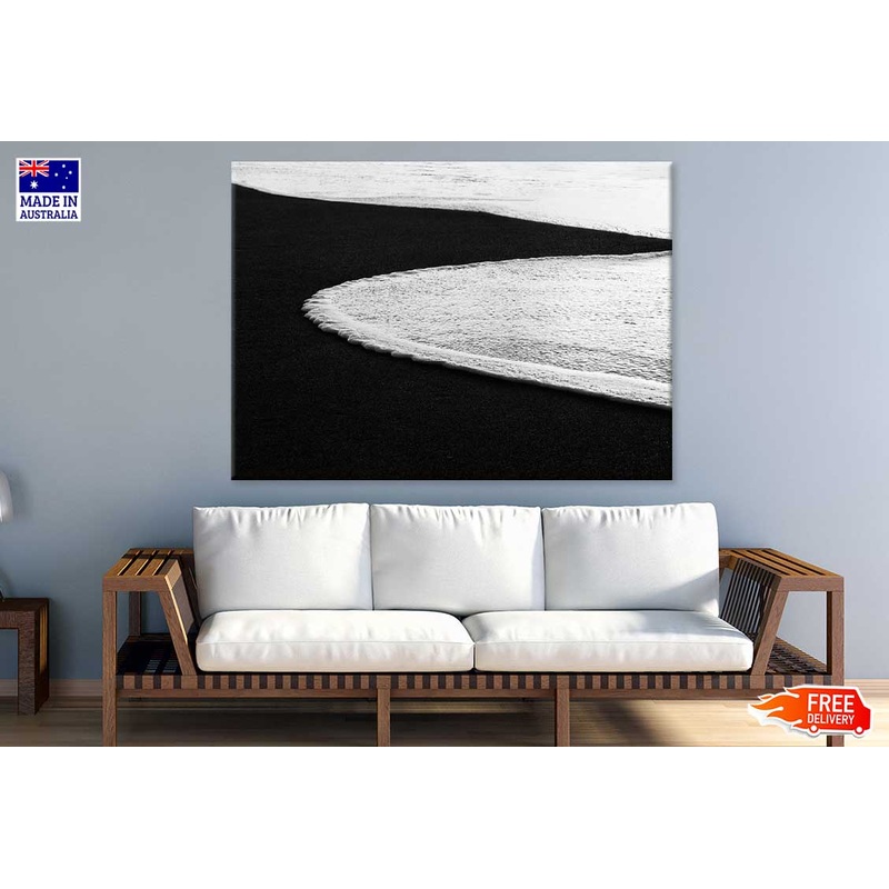 Black Sand Beach Abstract Design Print 100% Australian Made