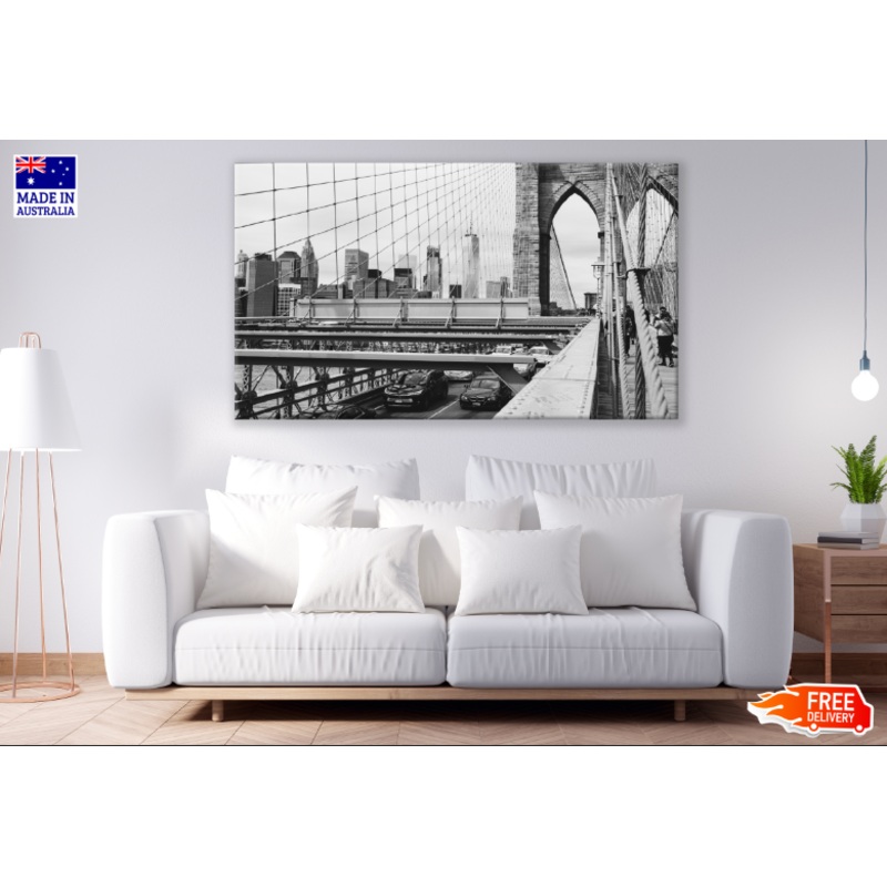 Bridge On River B&W Photograph Print 100% Australian Made