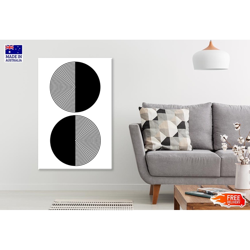 Circle Shape Line Art Abstract Design Print 100% Australian Made