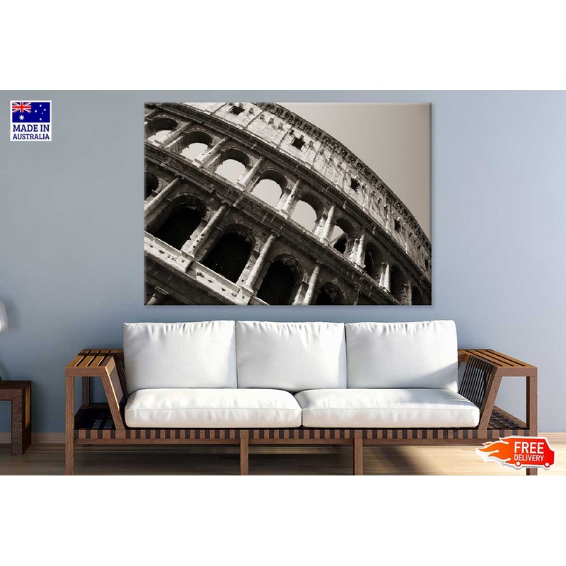 Colosseum View in Rome B&W Photograph Print 100% Australian Made