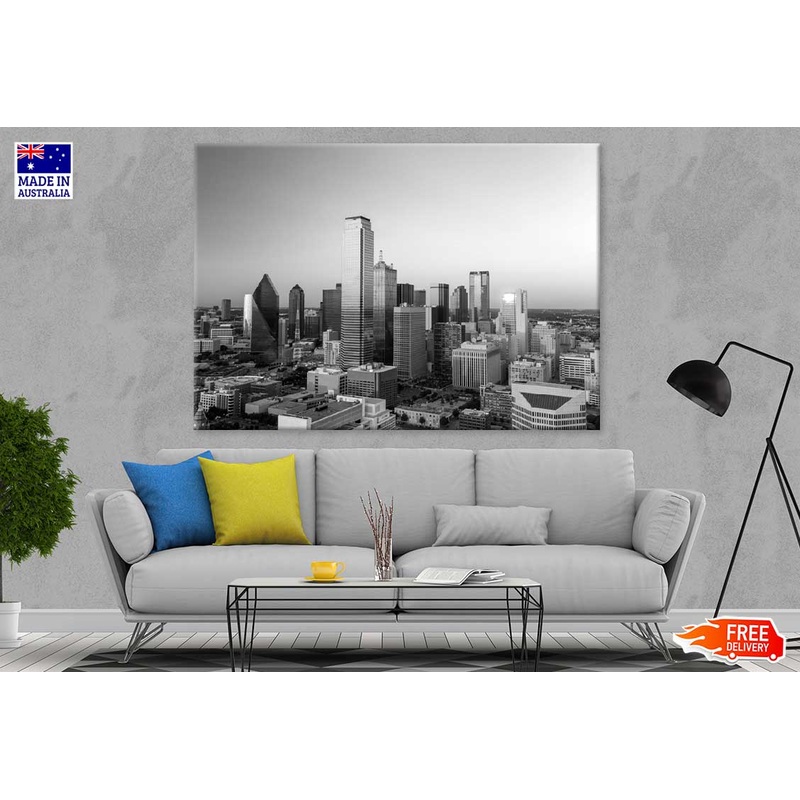Downtown Dallas B&W Photograph Print 100% Australian Made