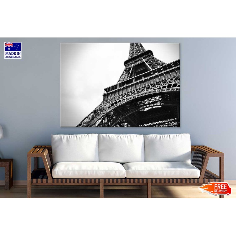 Eiffle Tower Bottom B&W View Photograph Print 100% Australian Made