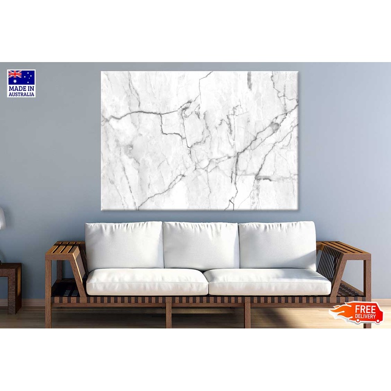 Grey Marble Texture B&W Abstract Design Print 100% Australian Made