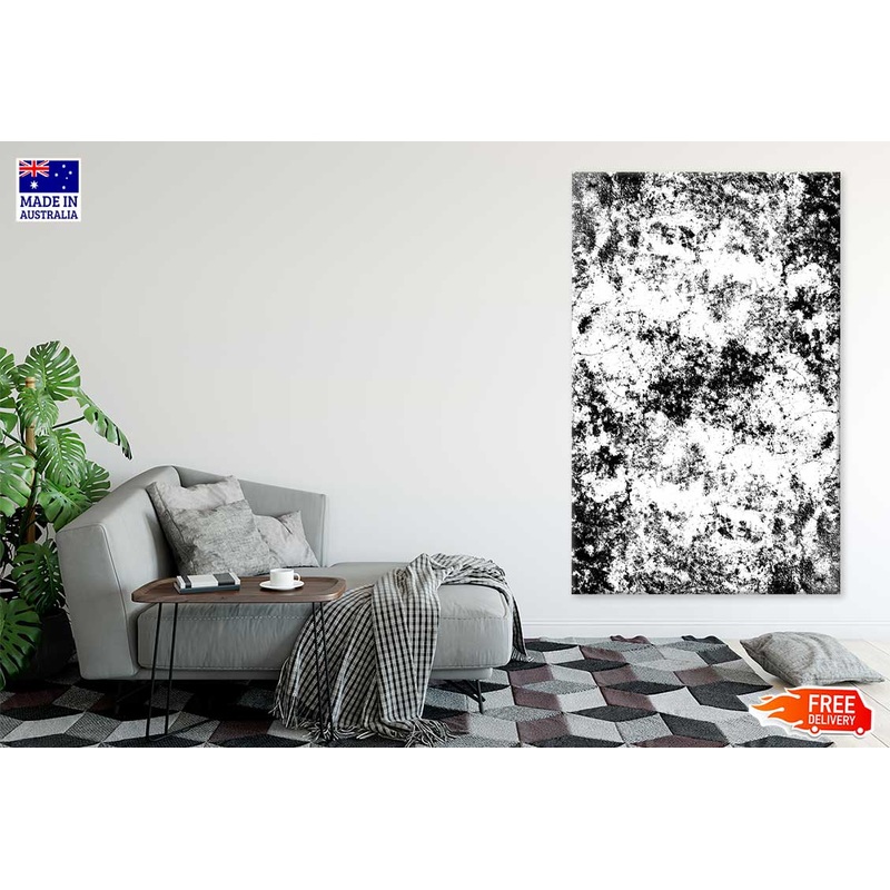 Grunge Texture B&W Abstract Design Print 100% Australian Made