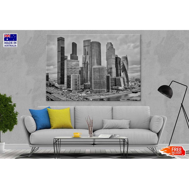Moscow City B&W View Photograph Print 100% Australian Made