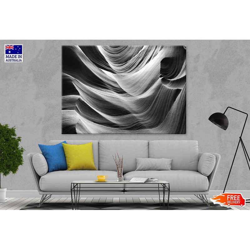 Sandstone Walls B&W Abstract Design Print 100% Australian Made