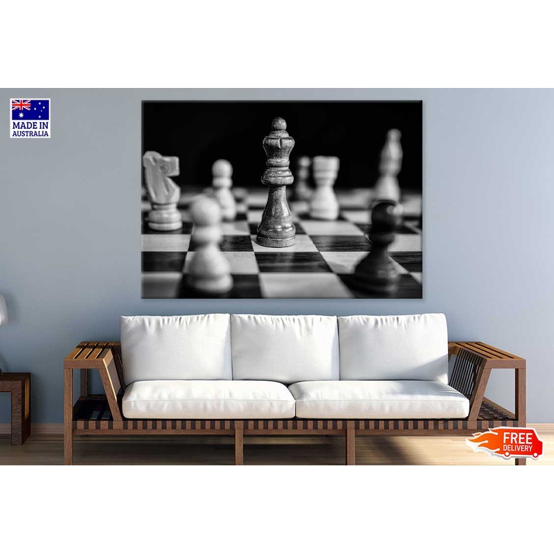 Solid Chess Board B&W Photograph Print 100% Australian Made