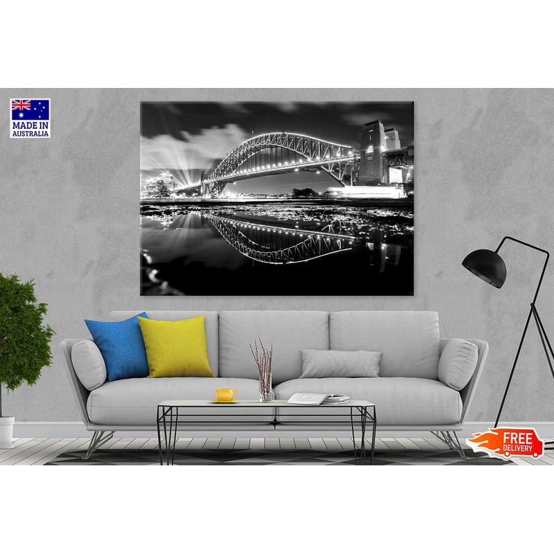Sydney Harbour Bridge B&W View Photograph Print 100% Australian Made