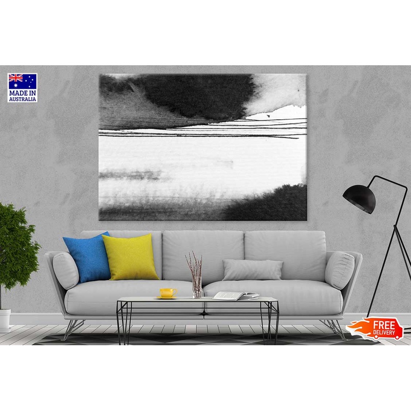 Watercolor Abstract B&W Design Print 100% Australian Made