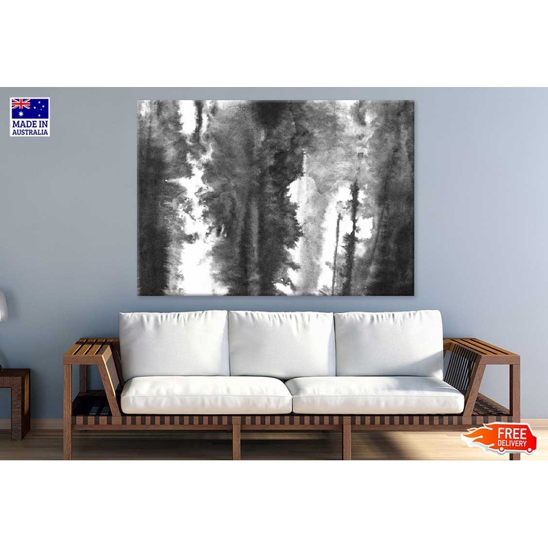 Watercolor B&W Abstract Design Print 100% Australian Made