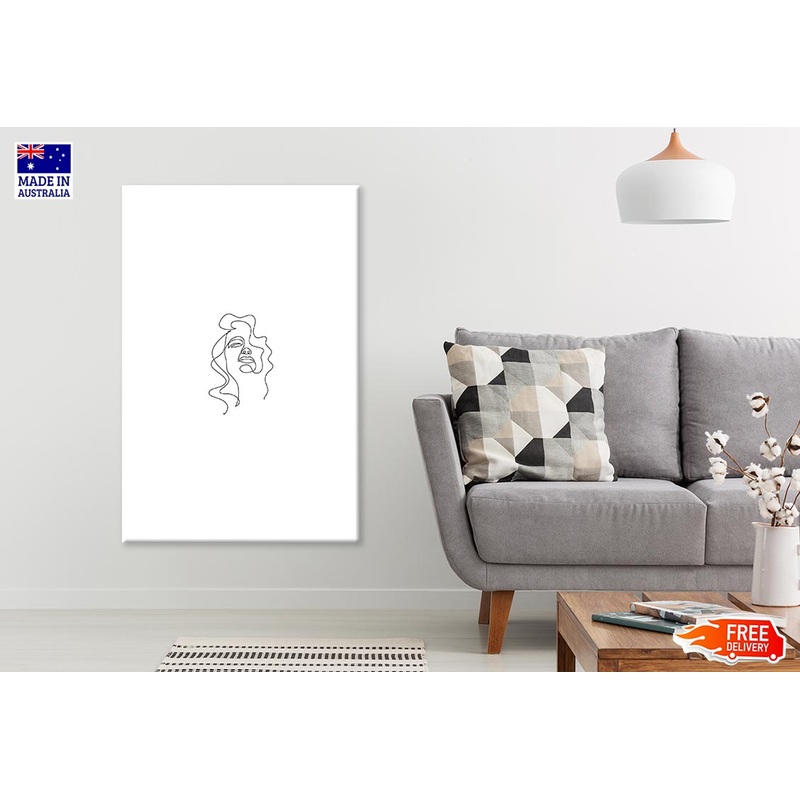 Woman Face Line Art Design Print 100% Australian Made