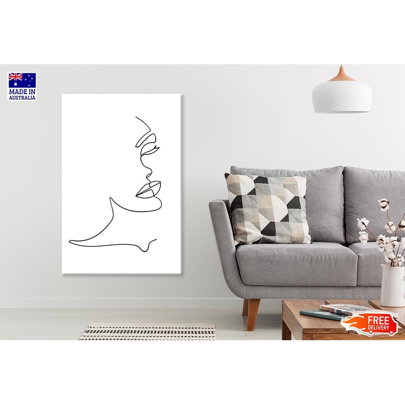 Woman Face Line Art Designs Print 100% Australian Made