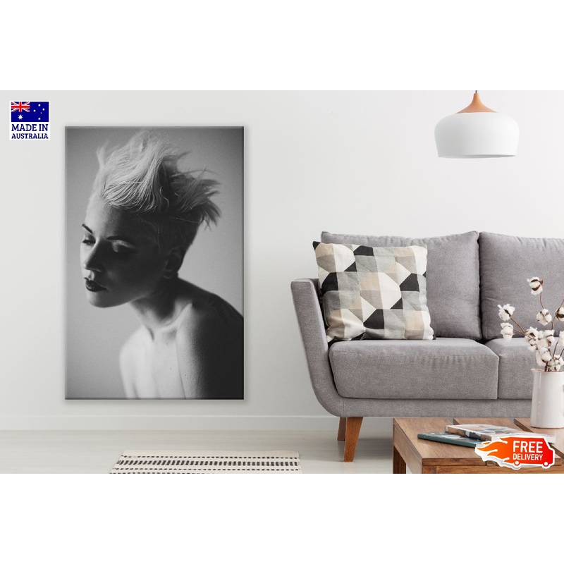 Woman with Eyes Closed B&W Photograph Print 100% Australian Made
