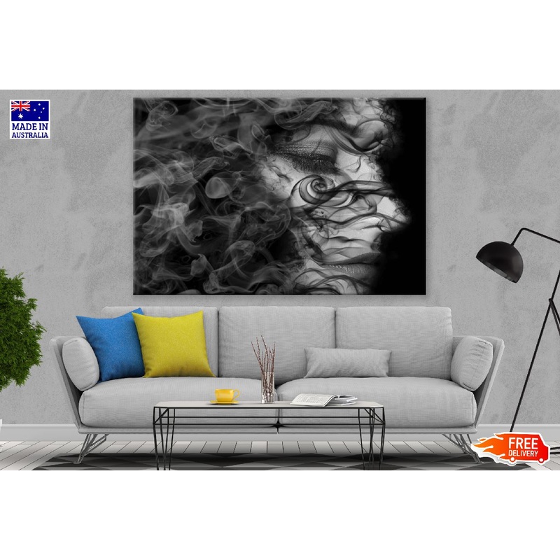 Young Woman Face B&W Abstract Design Print 100% Australian Made