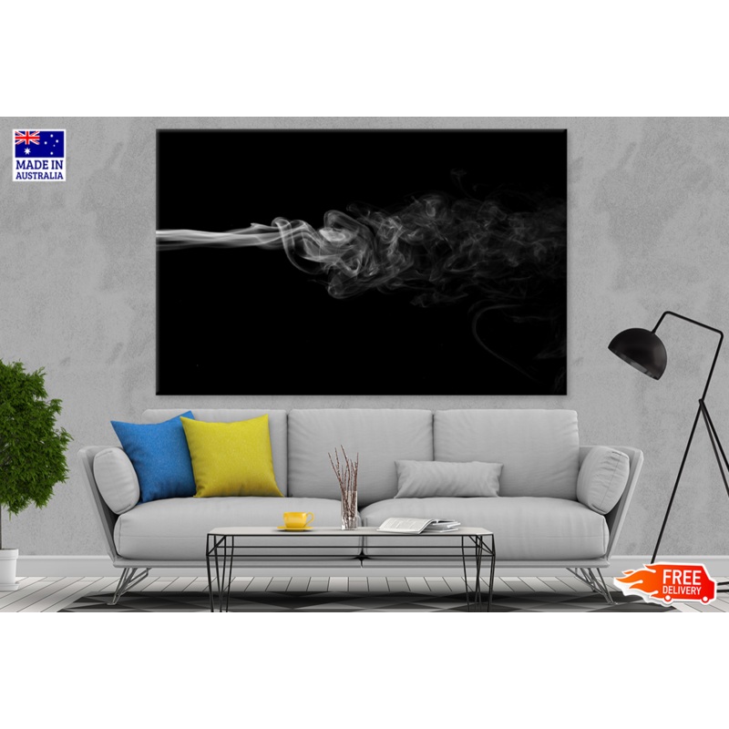 B&W Smoke Abstract Design Print 100% Australian Made