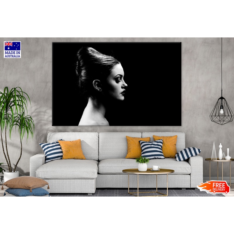 B&W Woman Face Closeup Photograph Print 100% Australian Made